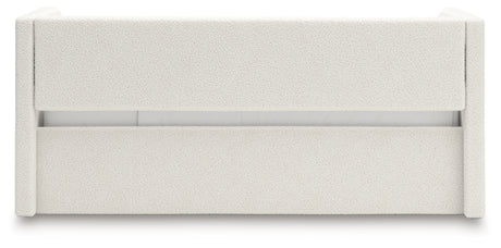 Arloster Tan/White Twin Upholstered Day Bed with Storage from Ashley - Luna Furniture