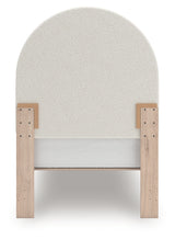 Arloster Tan/White Twin Upholstered Platform Bed from Ashley - Luna Furniture