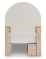 Arloster Tan/White Twin Upholstered Storage Bed with 2 Drawers from Ashley - Luna Furniture