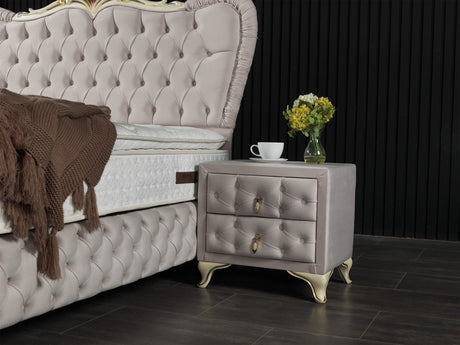 Armada Nightstand in Cream from Furnia - Luna Furniture