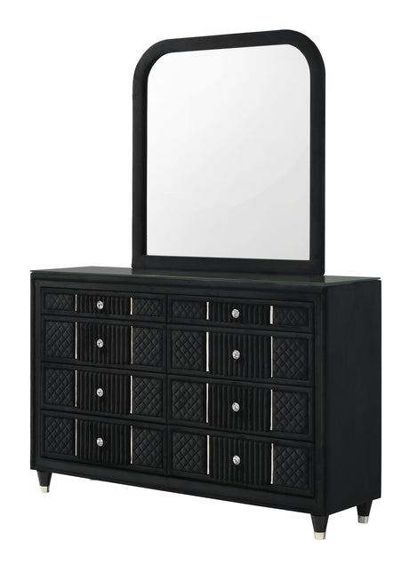 Armany Black Dresser Top (Mirror Only) from Crown Mark - Luna Furniture