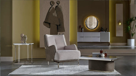 Estella Mondero Cream Living Room Set with Right Facing Sofa from Bellona - Luna Furniture