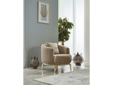 Armoni 3-pieces (Sofa & Loveseat & Chair) Livingroom Set in Beige from Furnia - Luna Furniture