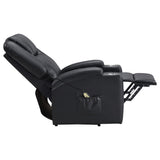 Armstrong Upholstered Power Lift Massage Recliner Black from Coaster - Luna Furniture