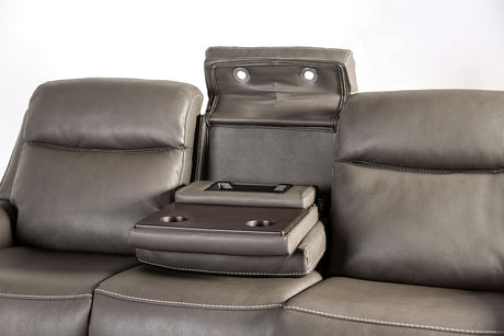 Artemia Gray Power Reclining Sofa from Furniture of America - Luna Furniture