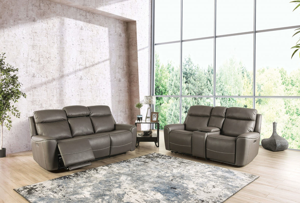 Artemia Gray Power Reclining Sofa from Furniture of America - Luna Furniture