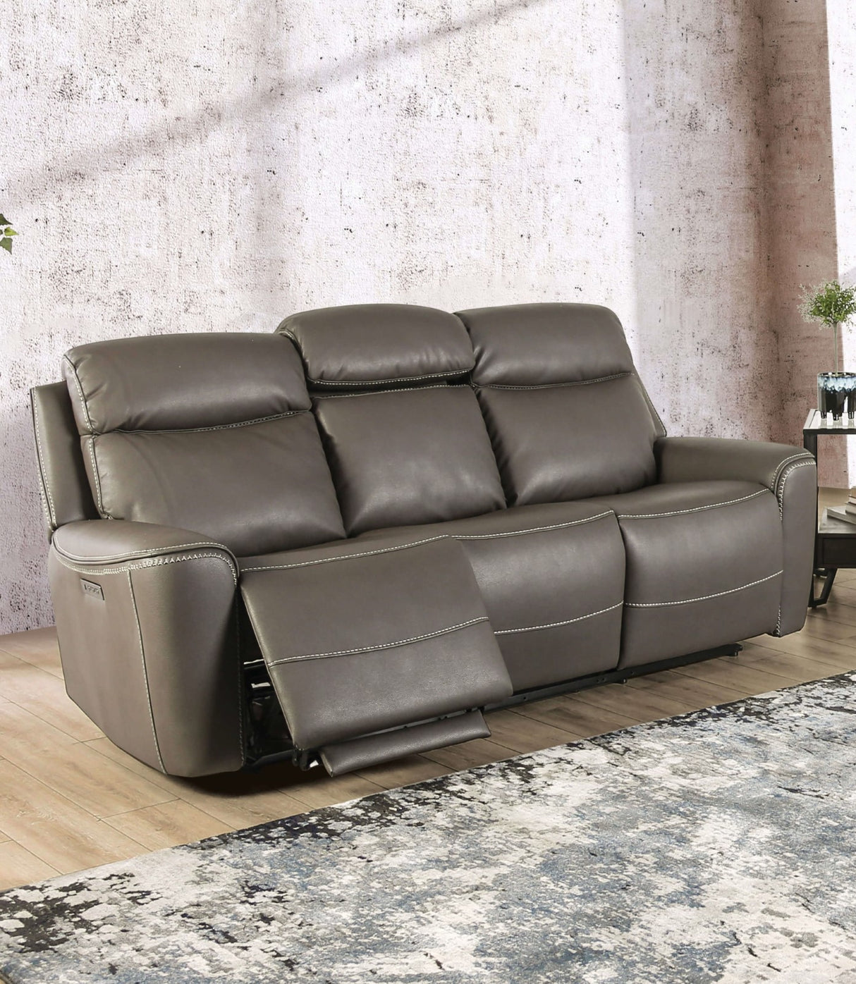 Artemia Gray Power Reclining Sofa from Furniture of America - Luna Furniture