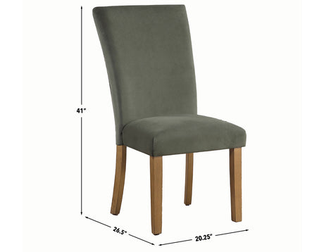 Artemis Green Velvet Side Chair, Set of 2 from Steve Silver - Luna Furniture