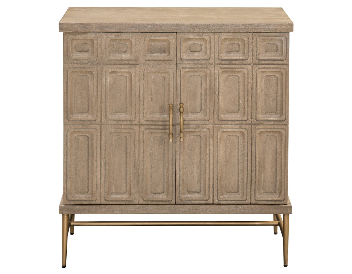 Arun Driftwood Solid Wood 2-Door Accent Cabinet from Steve Silver - Luna Furniture