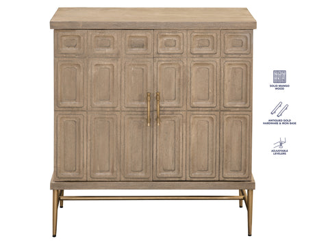 Arun Driftwood Solid Wood 2-Door Accent Cabinet from Steve Silver - Luna Furniture