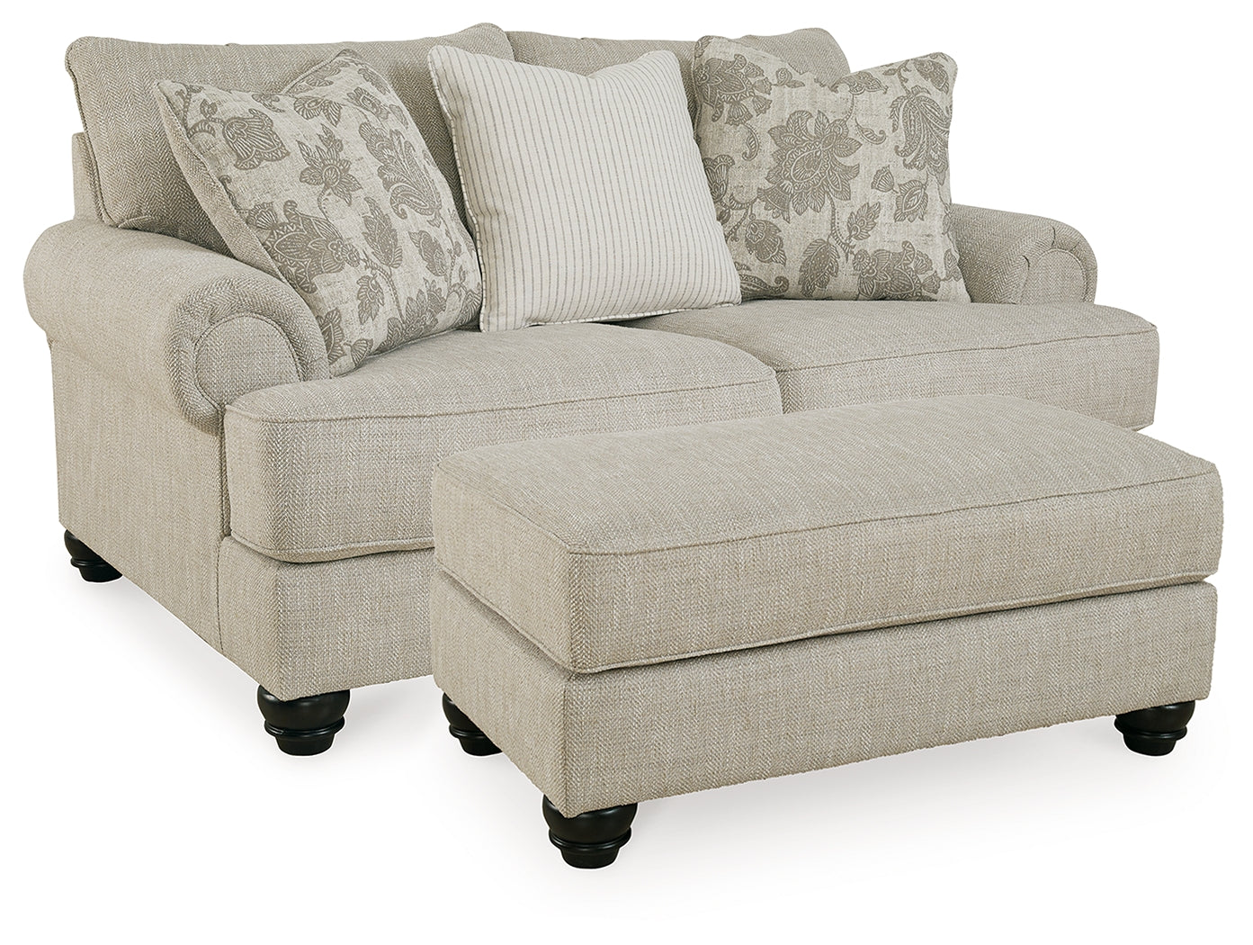 Ashley Asanti Loveseat and Ottoman – Luna Furniture