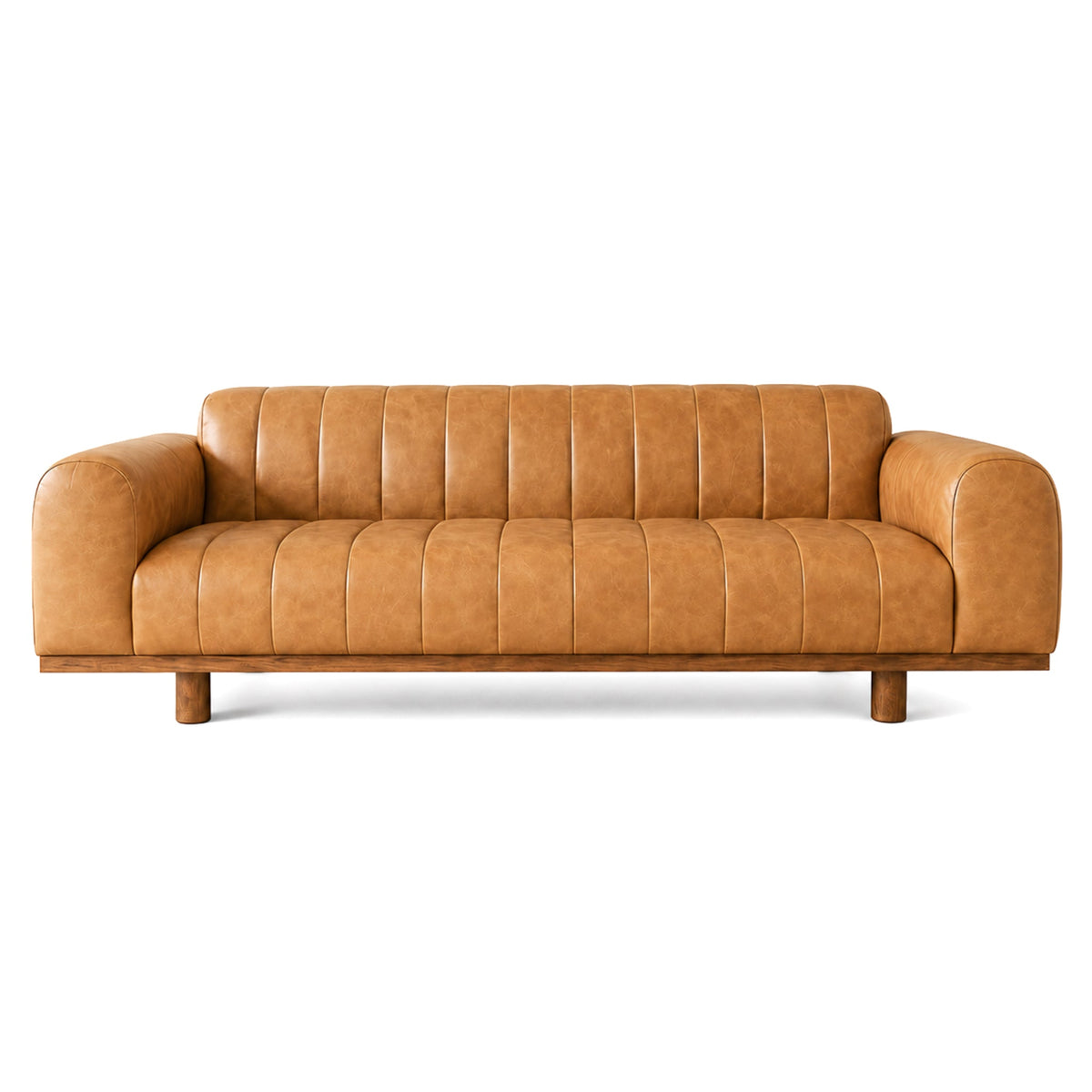Nebraska Tan Leather Sofa from Ashcroft Furniture - Luna Furniture