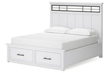 Ashbryn White/Natural California King Storage Platform Bed from Ashley - Luna Furniture