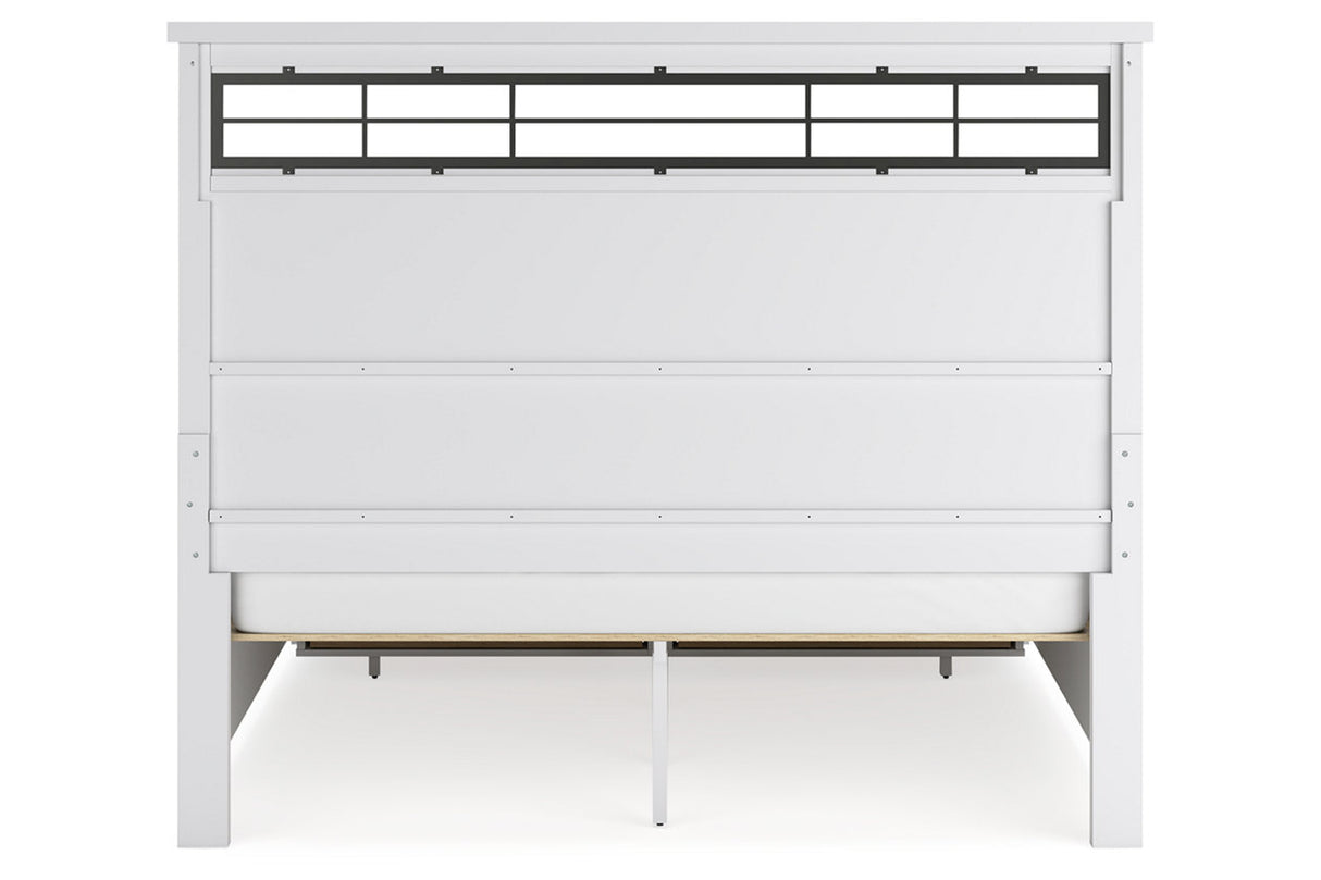Ashbryn White/Natural California King Storage Platform Bed from Ashley - Luna Furniture