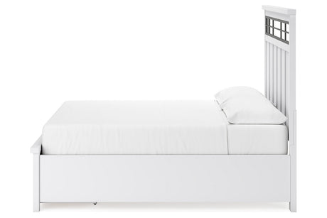 Ashbryn White/Natural California King Storage Platform Bed from Ashley - Luna Furniture