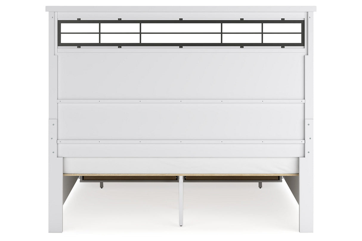 Ashbryn White/Natural King Storage Platform Bed from Ashley - Luna Furniture