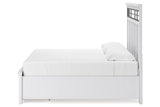 Ashbryn White/Natural King Storage Platform Bed from Ashley - Luna Furniture