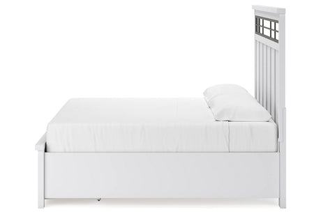 Ashbryn White/Natural King Storage Platform Bed from Ashley - Luna Furniture