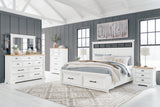 Ashbryn White/Natural Storage Platform Bedroom Set from Ashley - Luna Furniture