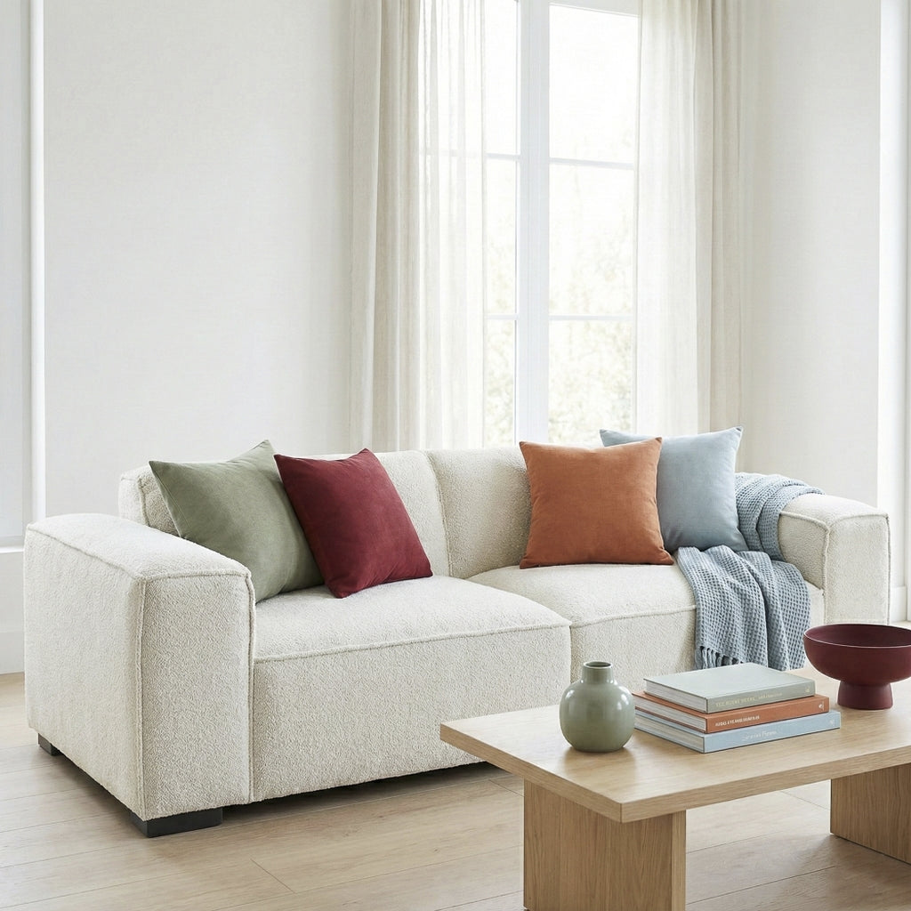 Woodley Modern Cream Boucle Sofa from Ashcroft Furniture - Luna Furniture
