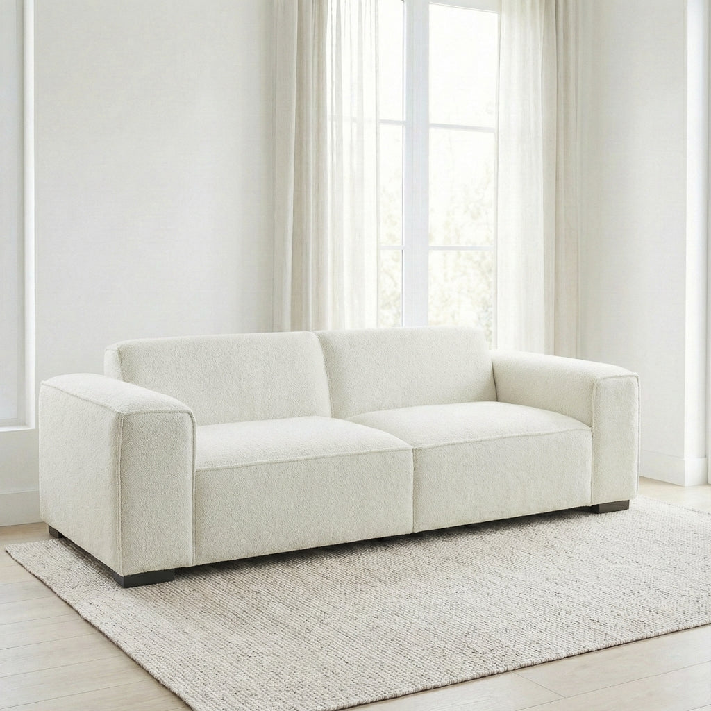 Woodley Modern Cream Boucle Sofa from Ashcroft Furniture - Luna Furniture
