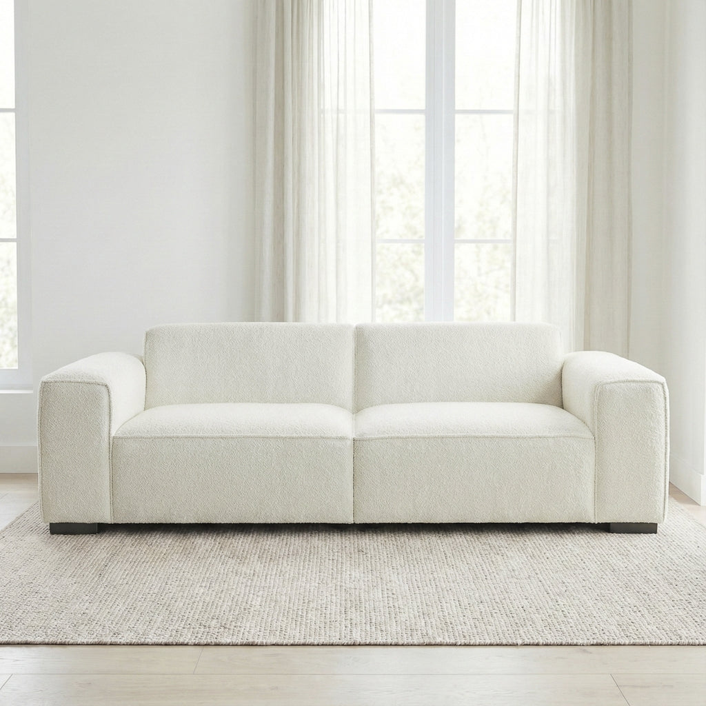 Woodley Modern Cream Boucle Sofa from Ashcroft Furniture - Luna Furniture