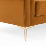 Lewis Cognac Velvet Sofa - 91" from Ashcroft Furniture - Luna Furniture