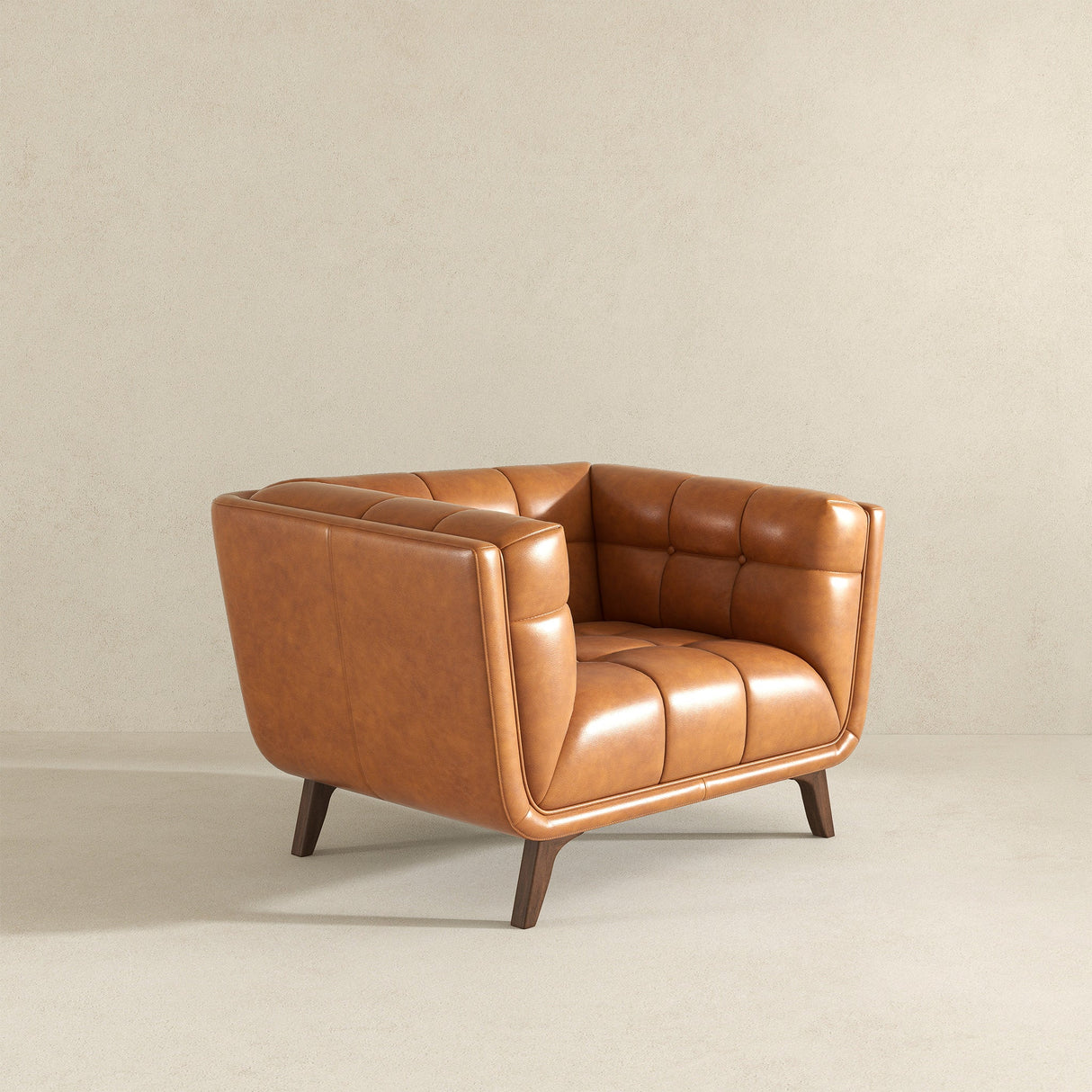 Addison Cognac Leather Lounge Chair