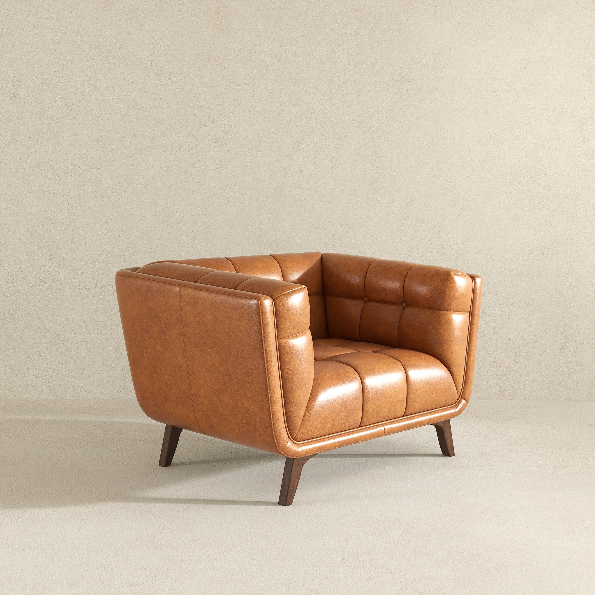 Addison Cognac Leather Lounge Chair