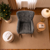 Alistair Grey Linen Solid Wood Rocking Chair from Ashcroft Furniture - Luna Furniture