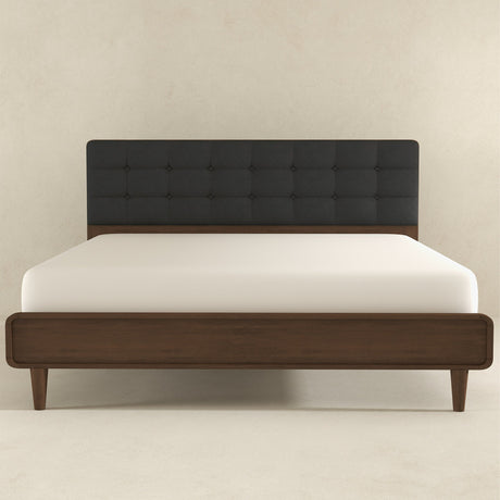 Alvarez Gray Fabric Upholstered King Platform Bed from Ashcroft Furniture - Luna Furniture