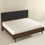 Alvarez Gray Fabric Upholstered King Platform Bed