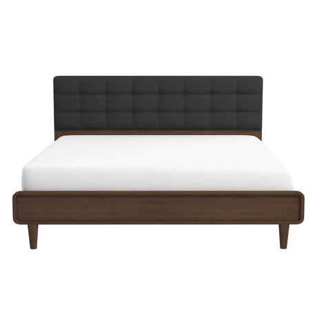 Alvarez Gray Fabric Upholstered King Platform Bed from Ashcroft Furniture - Luna Furniture