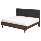Alvarez Gray Fabric Upholstered King Platform Bed