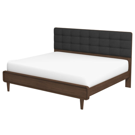 Alvarez Gray Fabric Upholstered King Platform Bed from Ashcroft Furniture - Luna Furniture
