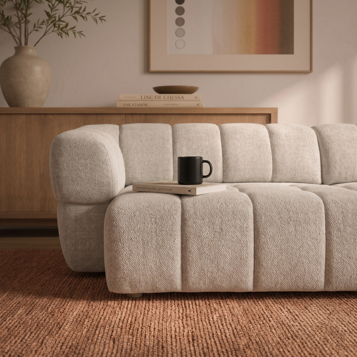 Burntwood Light Brown Chenille PWR Slider Sofa from Ashcroft Furniture - Luna Furniture