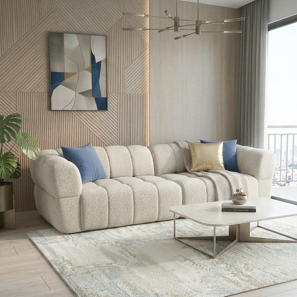 Burntwood Light Brown Chenille PWR Slider Sofa from Ashcroft Furniture - Luna Furniture