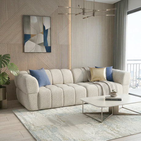 Burntwood Light Brown Chenille PWR Slider Sofa from Ashcroft Furniture - Luna Furniture