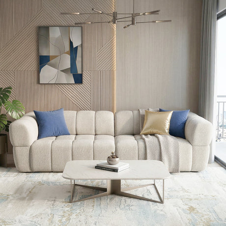 Burntwood Light Brown Chenille PWR Slider Sofa from Ashcroft Furniture - Luna Furniture