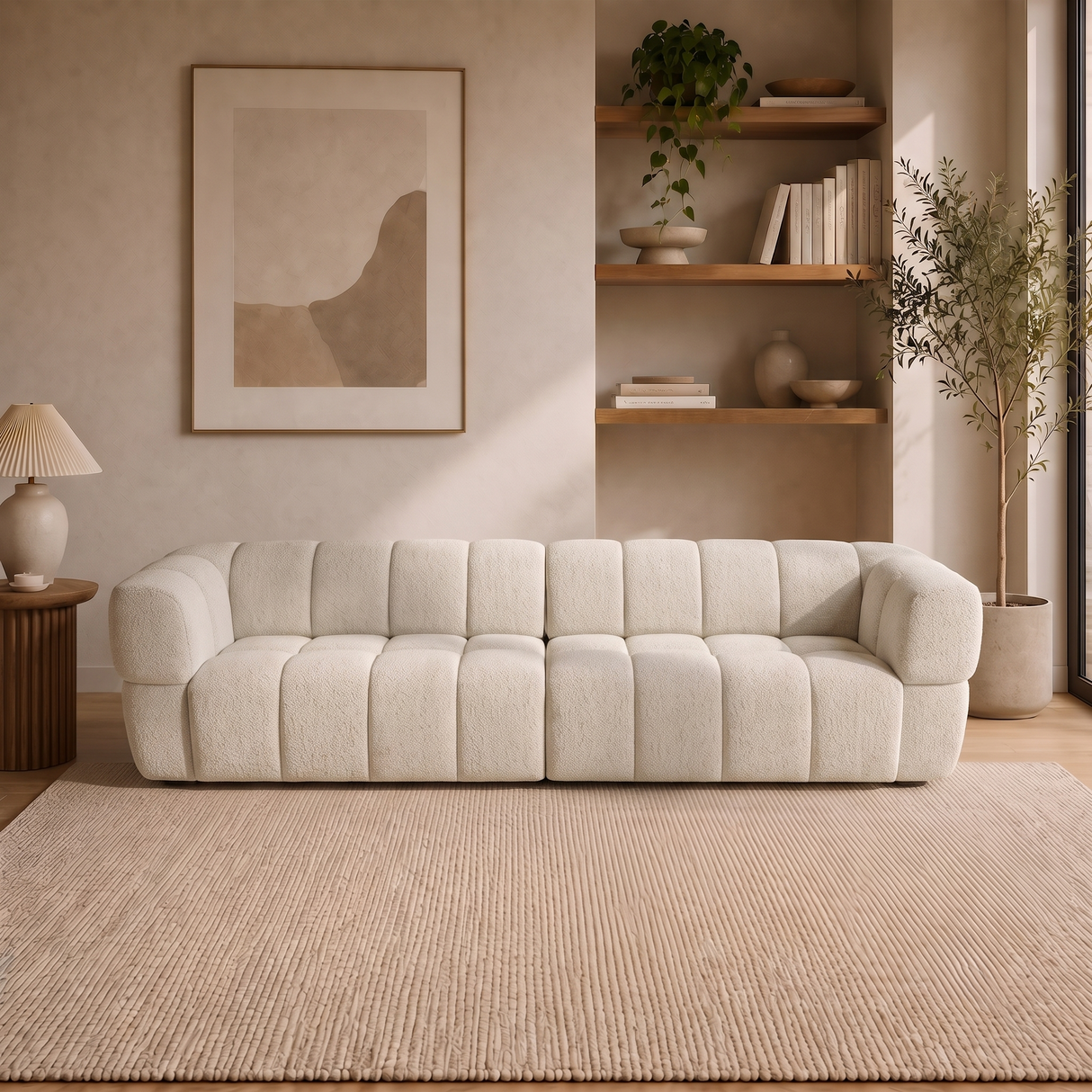 Burntwood Light Brown Chenille PWR Slider Sofa from Ashcroft Furniture - Luna Furniture
