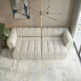 Burntwood Light Brown Chenille PWR Slider Sofa from Ashcroft Furniture - Luna Furniture