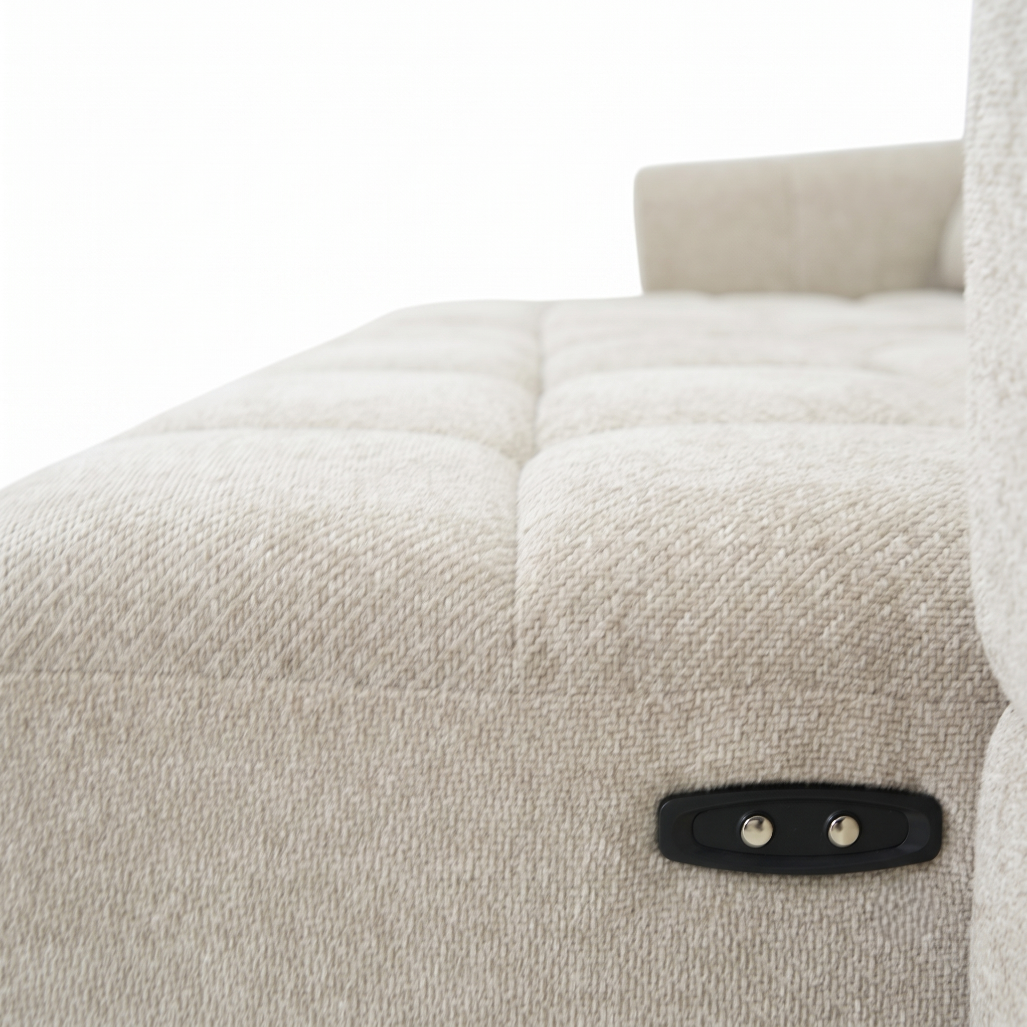Burntwood Light Brown Chenille PWR Slider Sofa from Ashcroft Furniture - Luna Furniture