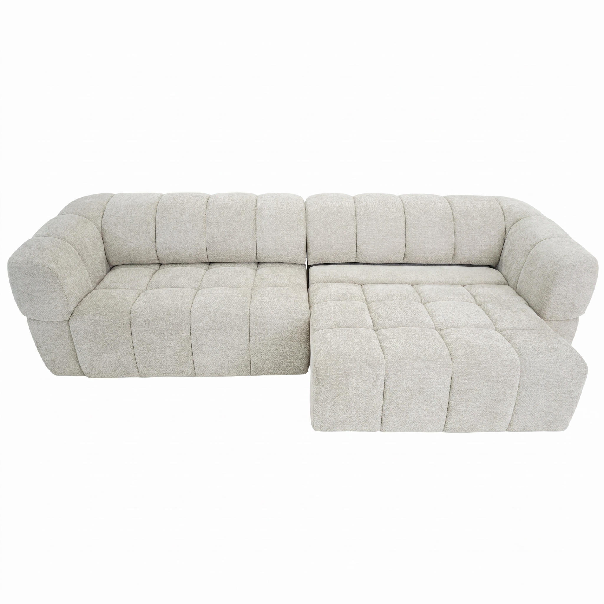 Burntwood Light Brown Chenille PWR Slider Sofa from Ashcroft Furniture - Luna Furniture