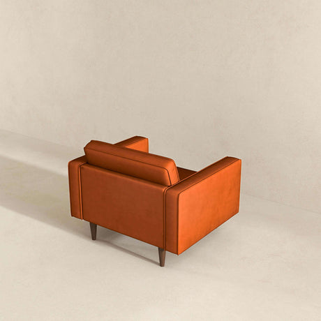 Casey Burnt Orange Velvet Lounge Chair from Ashcroft Furniture - Luna Furniture