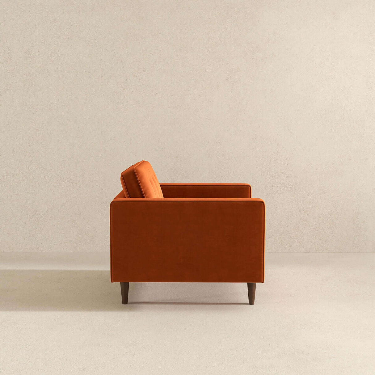 Casey Burnt Orange Velvet Lounge Chair from Ashcroft Furniture - Luna Furniture