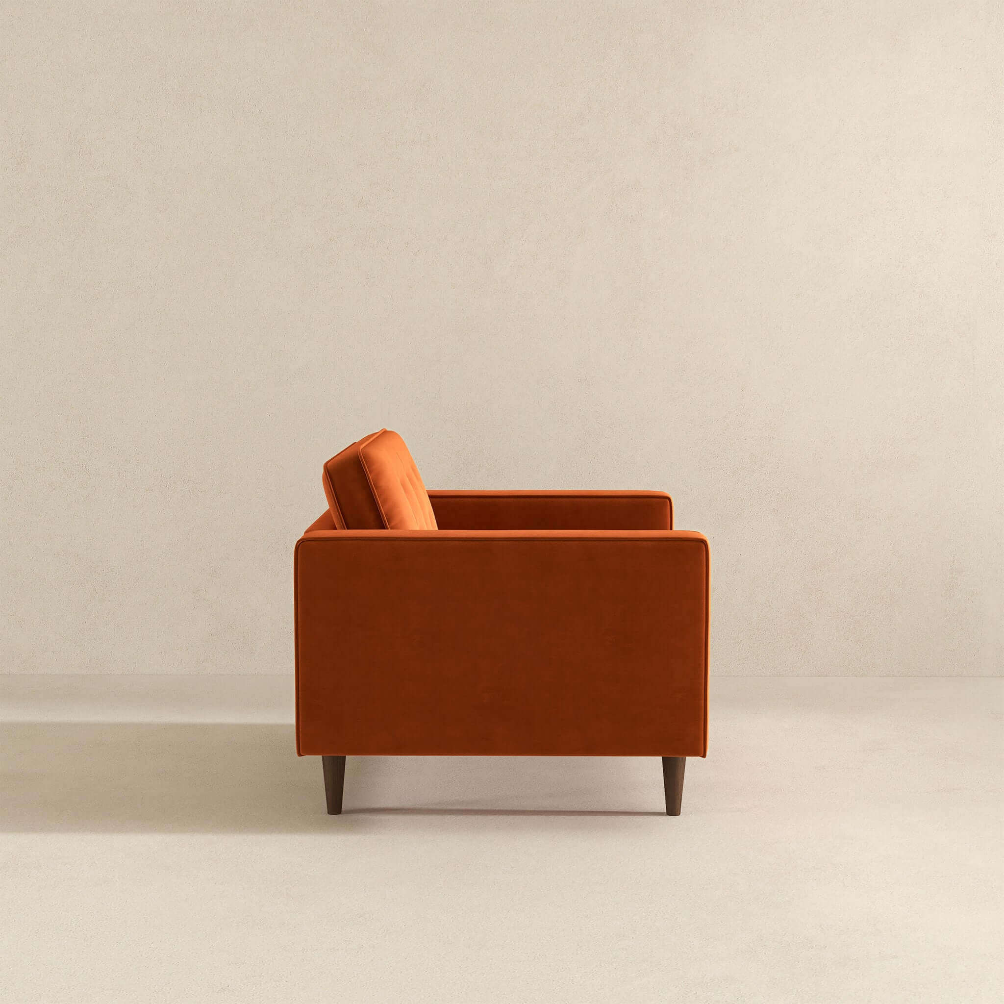 Casey Burnt Orange Velvet Lounge Chair from Ashcroft Furniture - Luna Furniture