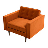 Casey Burnt Orange Velvet Lounge Chair from Ashcroft Furniture - Luna Furniture