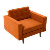 Casey Burnt Orange Velvet Lounge Chair from Ashcroft Furniture - Luna Furniture