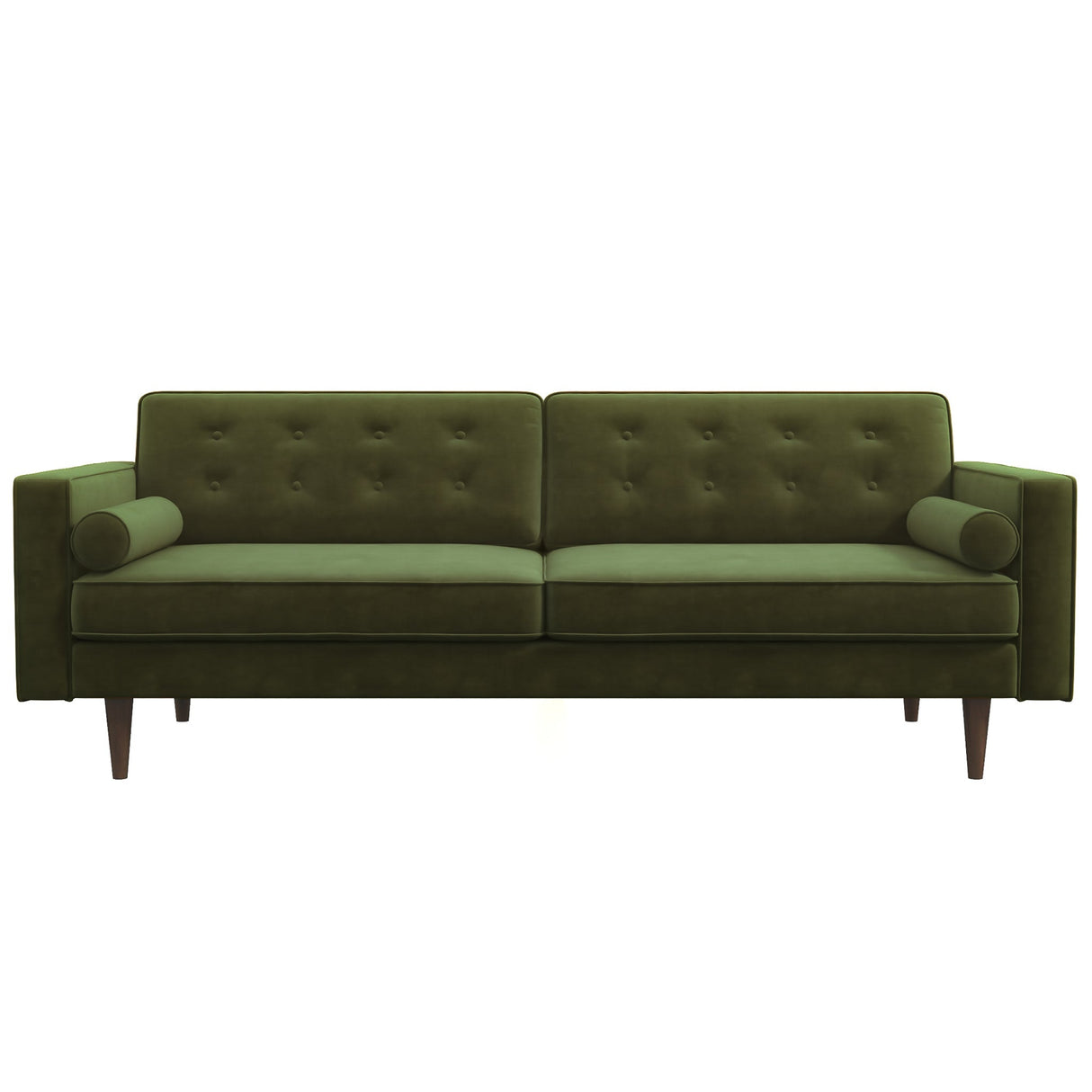 Casey Tufted Back Olive Green Velvet Upholstered Sofa from Ashcroft Furniture - Luna Furniture