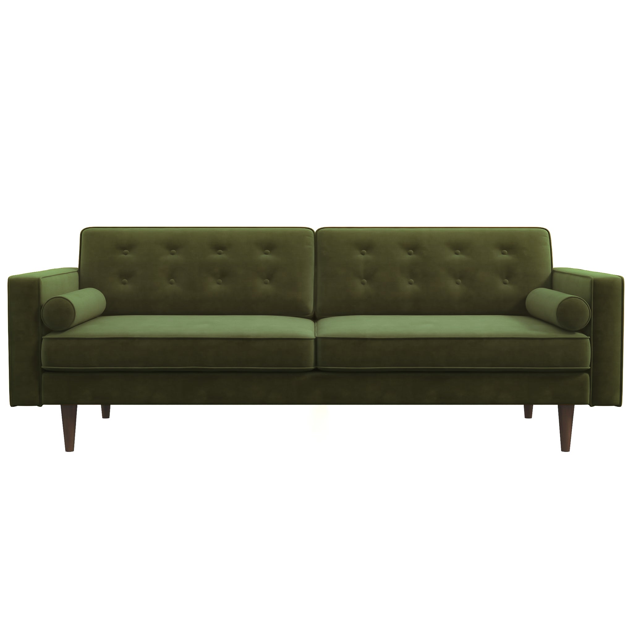 Casey Tufted Back Olive Green Velvet Upholstered Sofa from Ashcroft Furniture - Luna Furniture
